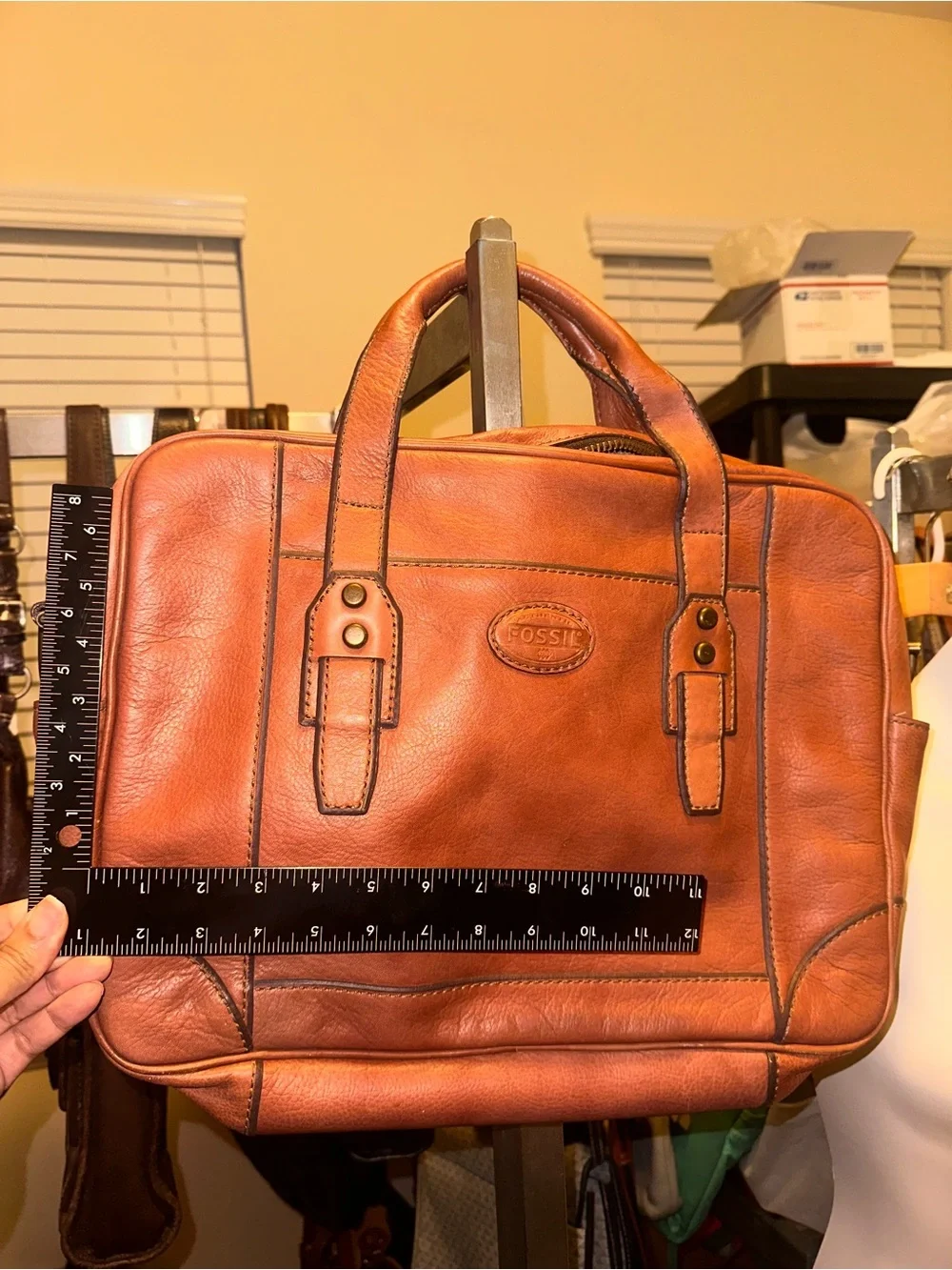 FOSSIL Vintage Computer Bag Briefcase XL Leather